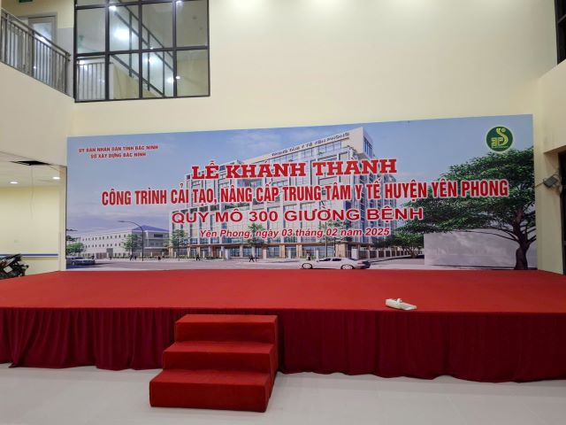 Le khanh thanh Cong trinh cai tao nang cap Trung tam y te huyen Yen Phong Quy mo 300 giuong benh